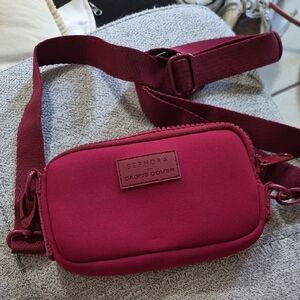Dagne Dover Crossbody Pouch in Deep Berry